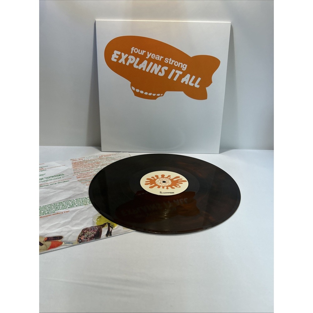 Four Year Strong Explains It All Vinyl Record Orange Black Galaxy 2022